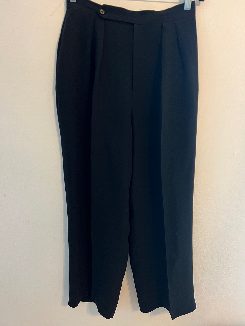 Vintage Ralph Lauren Purple Label Black 100% silk trousers
